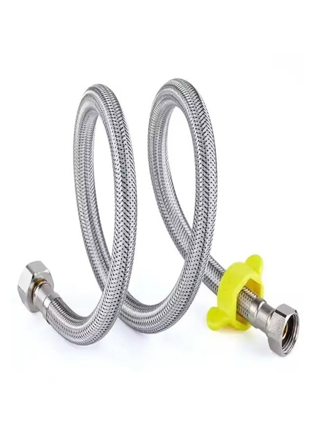 INDOROX Stainless Steel Connection Pipe for Geyser/Wash Basin/Cistern - Silver, 36 Inch, Pack of 2 - Image 2